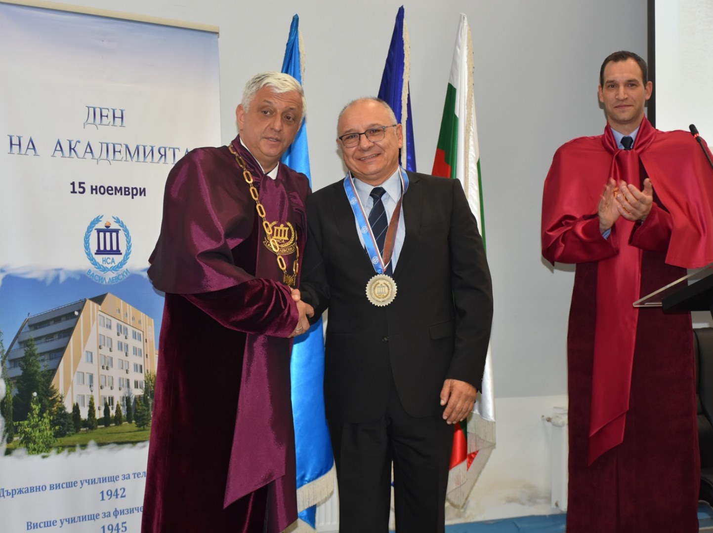 The Bulgarian Patriarch Daniel blessed the academic community of NAA with a water blessing on Academy Day