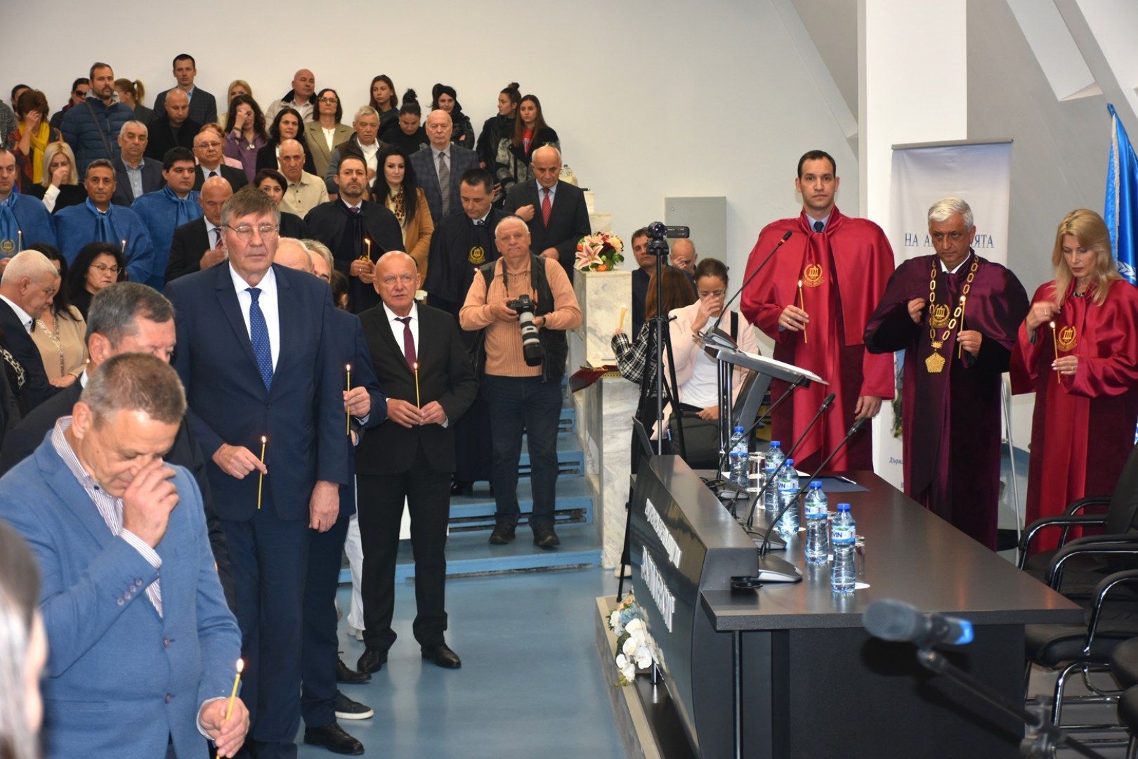 The Bulgarian Patriarch Daniel blessed the academic community of NAA with a water blessing on Academy Day